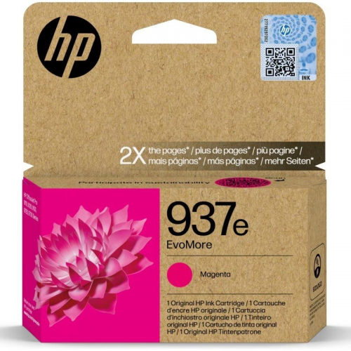 h2Cartucho de Tinta Original HP EvoMore 937e magenta h2pDisenados para imprimir el doble de paginas que los cartuchos estandar 