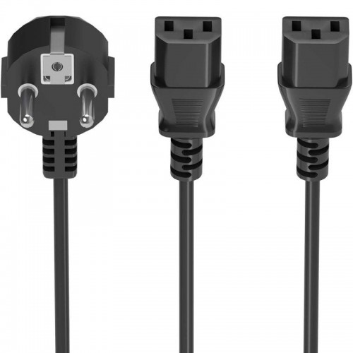 h2AISENS CABLE ALIMENTACION CPU CEE7 M 2xC13 H NEGRO 30M h2pCable alimentacion para CPU con conector CEE7 7 macho en un extremo