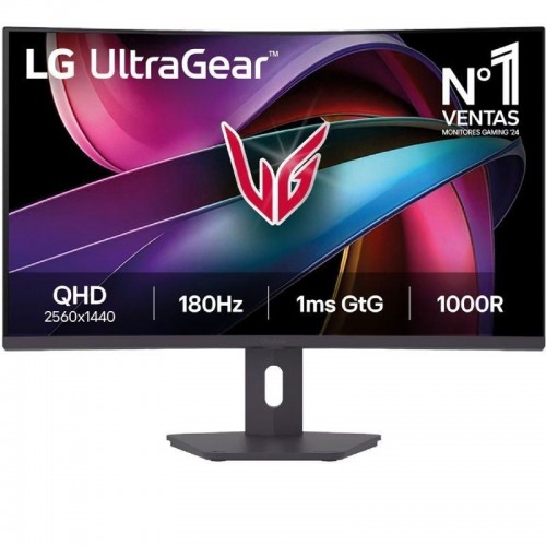 h2Monitor Gaming LG UltraGear 32 VA QHD 2560X1440 180Hz 1 ms Curvo 1000R h2divp pul liLa pantalla QHD en 16 9 de 32 con una tas