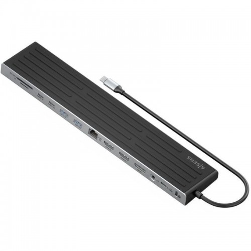 h2ASUC 13P042 GR 8211 USB C Dock 13 en 1 USB C a 2xHDMI 1xDisplayport 1xRJ45 3xUSB A 2xUSB C 1xUSB C PD 1xSD 1xMicro SD 1xAudio