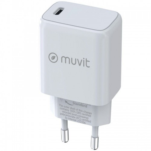 h2Muvit for change cargador de pared Tipo C PD 30W blanco h2divpEn casa la oficina o donde lo puedas conectar carga tus disposi