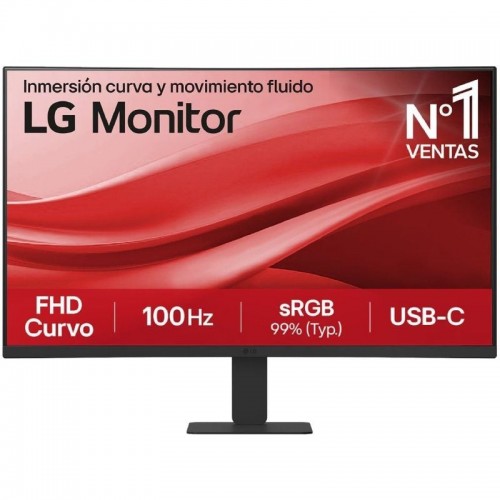 h2Monitor LG 27 FHD 100 Hz 5ms USB C h2pulliPantalla curva de 1500R y 100Hz de frecuencia de actualizacion para una experiencia