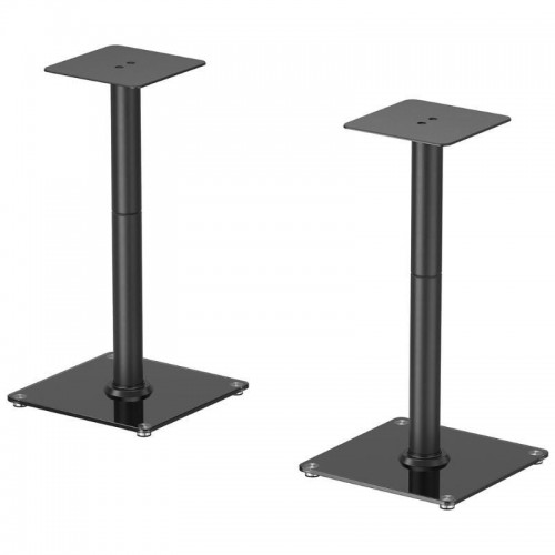 h2AISENS SOPORTE UNIVERSAL DE SUELO PARA ALTAVOCES NEGRO h2pSoporte versatil de suelo para altavoces ppFabricado con vidrio y a